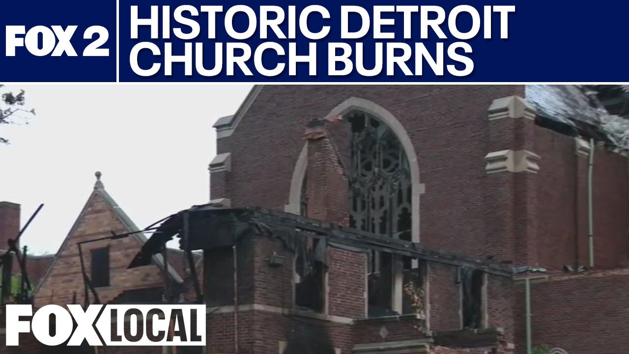 Historic St. Agnes Church in Detroit catches fire
