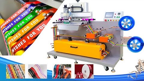 1 Color Ribbon/Lanyard Roll to Roll Screen Printing Machine from China