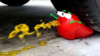 Experiment Car vs Plastic Bottle | Crushing Crunchy \& Soft Things by Car | Doodle Life