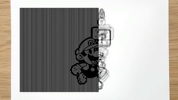 [Super Amazing] Mario Scanimation / Optical illusions / Slit Animation / Barrier grid animation