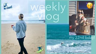 A little weekly vlog in Cornwall | surf watching &amp; my 22nd birthday!