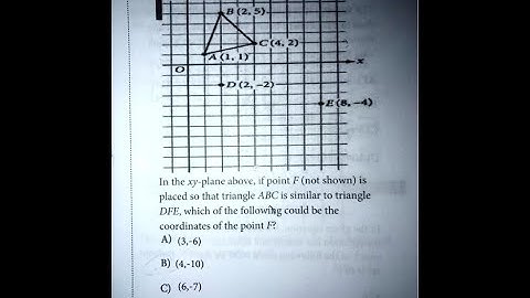 [Math]Nzk 5 7(,)~D(2 ~2)E (84)In the xy-plane above, if point F (not shown) is placed so that trian