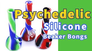 8.6 Inch Round Base Psychedelic Silicone Big Beaker Bongs ShareBongs Product Review