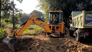 Loading Soil Video, JCB Dozer Loading Soil In Tripper Dump