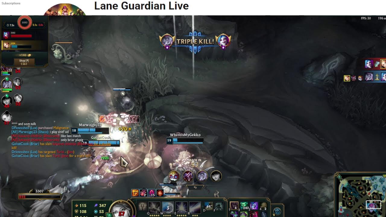 Chats make me play ranked lux support 