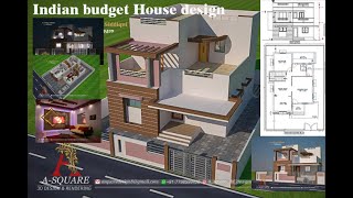 Indian Simple Budget House Design with Interior and 2D Plan || A-Square Home Designs|| Project-5