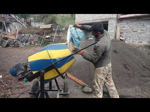 ბეტონშემრევი მოდელი 2-ის მუშაობა