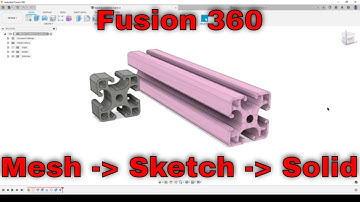 Fusion 360 - Mesh to Sketch to Solid (Mesh Section Sketch)