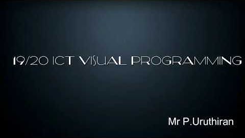 Visual Programming Online lecture - 1(Full Video)