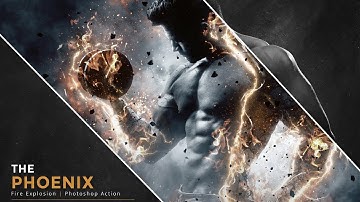Phoenix Fire Photoshop Action | 10-In-1 Lighting Explosions Photoshop Actions Bundle | Artixty