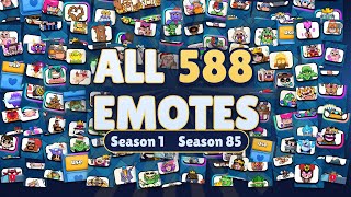 Every Clash Royale Emote Ever Released (588 Total) 💀