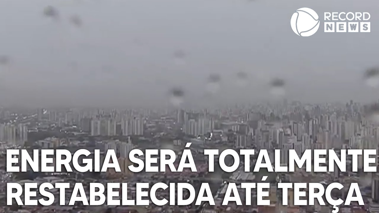 Energia deve ser totalmente restabelecida em regiões de São Paulo até terça-feira