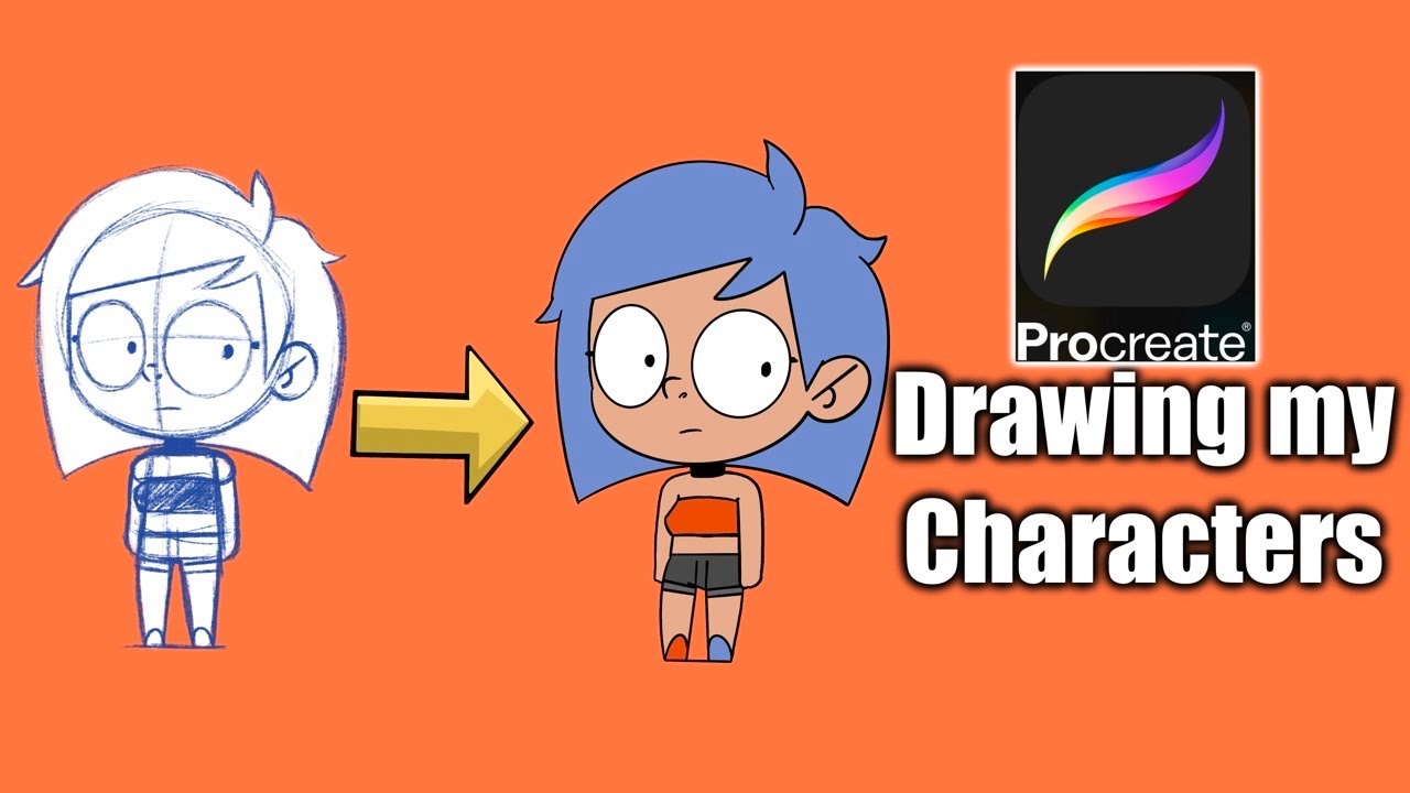 How I draw my Characters in Procreate - YouTube