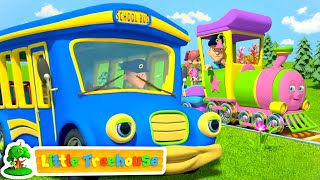 The Wheels on the Bus \& Vehicles | Nursery Rhymes \& Kid Songs | Children's Music - Little Treehouse