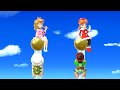 Super Mario Party Minigames Battle - Mario (Wedding) vs Luigi (Happi) vs Peach (Happi) vs Daisy