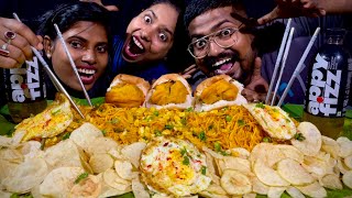 spicy noodles🔥🔥, vada pav, potato chips, egg omelette or cold drink eating challenge🔥 🥵🥵👌👌