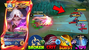 GLOBAL HANABI NEW ABNORMAL BURST CRIT DAMAGE BUILD!🔥 (must try) HANABI BEST 1 HIT BUILD 2025!!