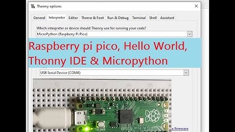 Micropython hello world using Raspberry pi pico (RP2040)