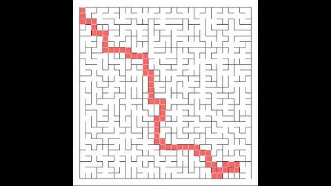 Maze Solving Algorithm w/ Prim Maze
