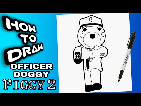 How To Draw Officer Doggy From Piggy Book 2 Piggy Roblox Drawings Como Dibujar A Offiver Doggy Youtube - roblox piggy book 2 drawings