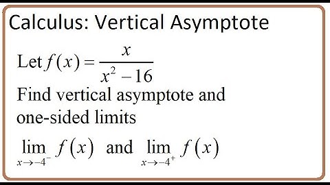 Calculus (video 024): One-Sided Limits and Vertical Asymptote (part 3)