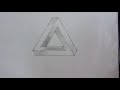 How to draw impossible triangle   كيف ترسم اشكال مستحيلة -  مثلث