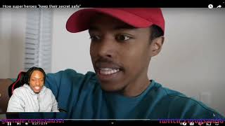 How super heroes "keep their secret safe" | reaction (calebcity)