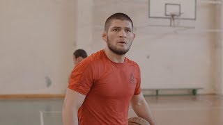 UFC 249: Khabib Nurmagomedov introduces ex college bball player to Dagestan Basketball the hard way.