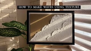sea waves & sand beach TEXTURE paint ART on canvas | no talking | satisfying process video