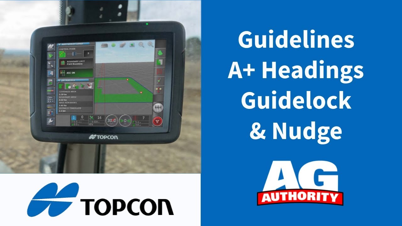 Topcon Horizon 5 - Guidelines, A+ Headings, Guidelock & Nudge - YouTube
