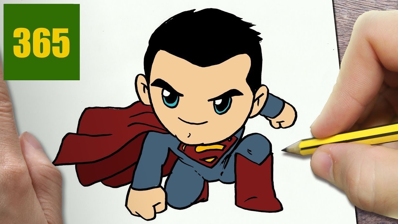 Come Disegnare Superman Kawaii Passo Dopo Passo Disegni Kawaii Facile Youtube