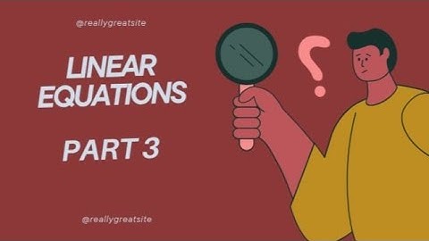 Linear Equations in two variables( Cross Multiplication method)