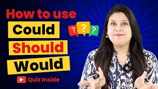 Correct use of Should, Would, Could in Spoken English | Modal Verbs #learnenglish #modalverbs