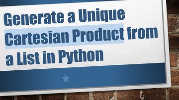 Generate a Unique Cartesian Product from a List in Python