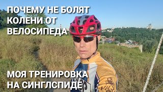 Почему не болят колени из-за велосипеда. Моя тренировка на синглспиде.