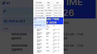 UP Board date sheet 2026 | UP Board Time Table 2026 | High School Time Table 2026 | UP Board 2026