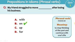 Phrasal Verbs Quiz -1 by Quality Education | Basic to Advance English grammar Quiz
