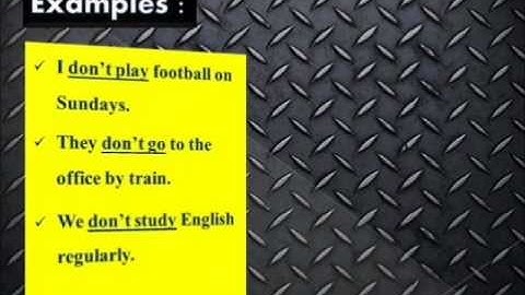 SIMPLE PRESENT TENSE (PART 2)