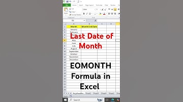 Eomonth Formula in excel | Eomonth Function in Excel | Tutorial of eomonth | #short