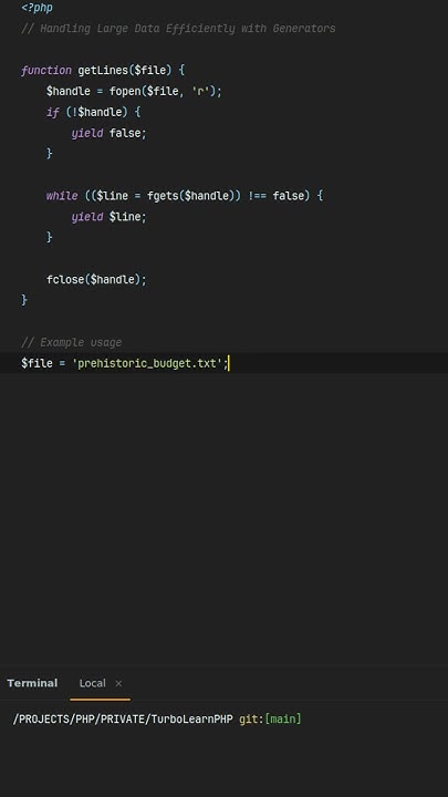 Why use #generators for large data? master #php handle large data ...