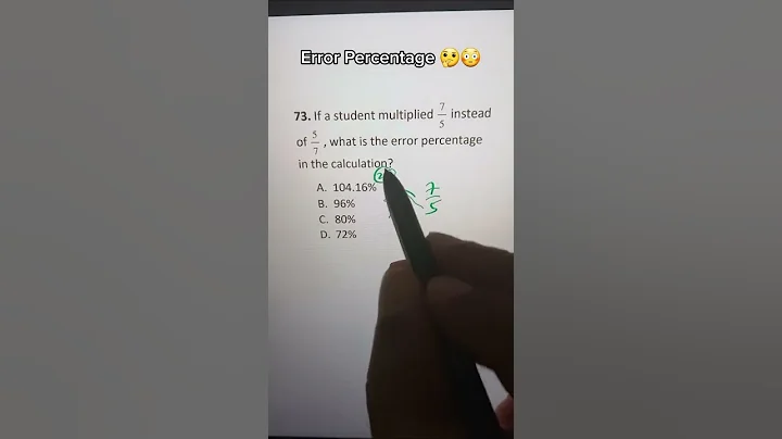 Aptitude Test Preparation - Error Percentage