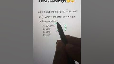 Aptitude Test Preparation - Error Percentage