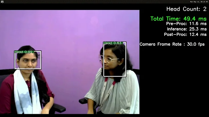 Renesas RZV2H Head counting demo