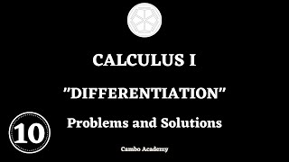 ITC Year 1 - DIFFERENTIATION : Problem 10