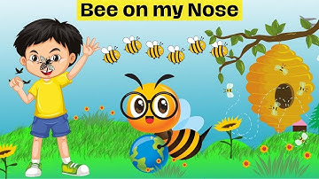 Bee on my nose | Parts of the Face story | Childrens English Stories #cartoon  #nurseryrhymes #kids