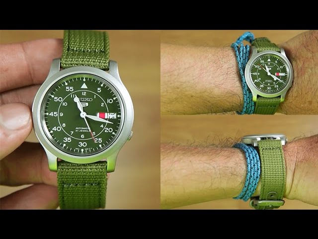 SEIKO 5 SNK805 AUTOMATIC GREEN - UNBOXING - YouTube