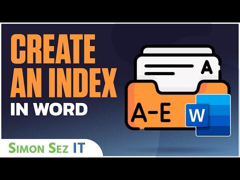 Video: How To Put An Index In Word