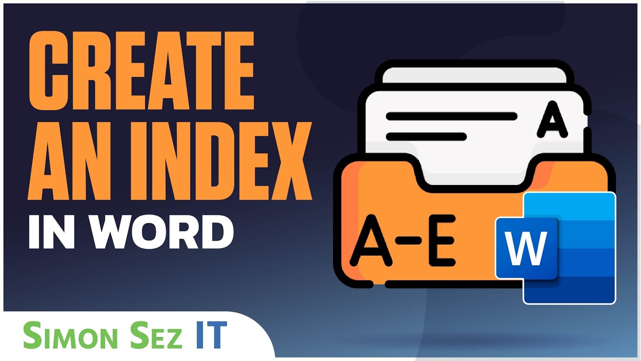 Microsoft Word Tutorial: Create an Index in Word 