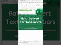 Convert Text Numbers to Real Numbers in Excel (3 Easy Ways) #excel #kutools