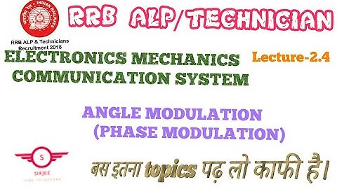 ANGLE MODULATION TECHNIQUE PHASE MODULATION (PM)